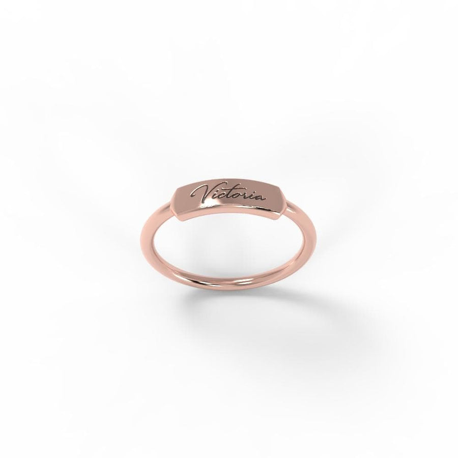 Name Ring Rose Engraved Ring Say My Name' Ring – Noble Names Jewelry