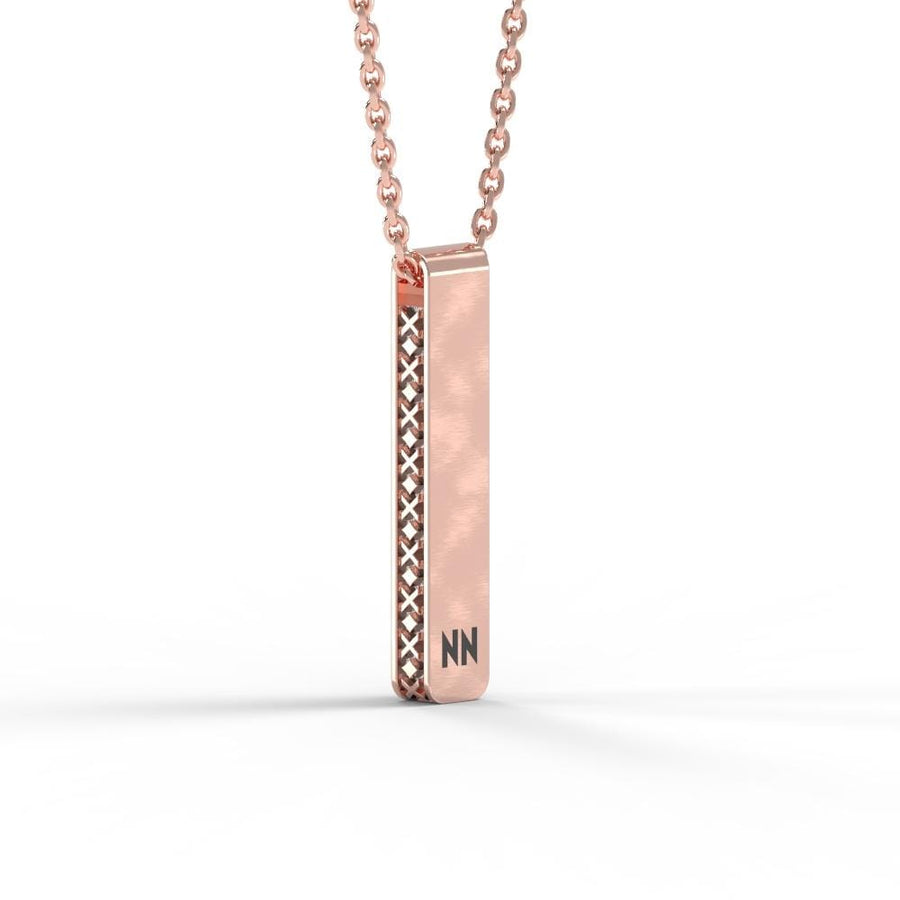 'Diamonds and Crosses' Bar Necklace